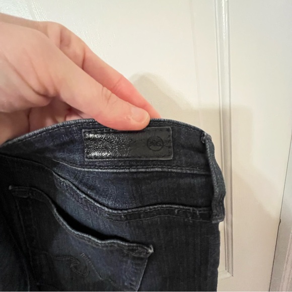 AG Adriano Goldschmied The Stevie Slim Straight Dark Blue Brooks Jeans. SZ 28R - Picture 8 of 12